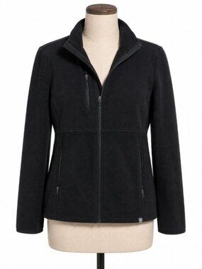 Figs Black Full Zip Jacket Womens S